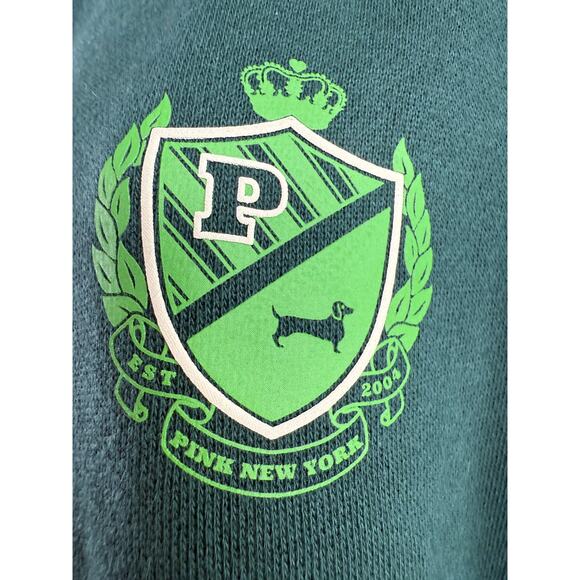 Victoria's Secret PINK Long Sleeve Full Zip Fleece Green Sweatshirt  Size XXL - Picture 4 of 11